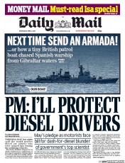 Daily Mail (UK) Newspaper Front Page for 5 April 2017