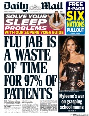 Daily Mail (UK) Newspaper Front Page for 6 February 2015