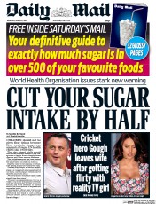 Daily Mail Newspaper Front Page (UK) for 6 March 2014