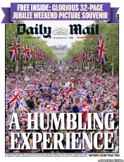 Daily Mail (UK) Newspaper Front Page for 6 June 2012