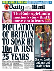 Daily Mail Newspaper Front Page (UK) for 7 November 2013