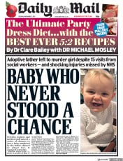 Daily Mail (UK) Newspaper Front Page for 7 November 2017