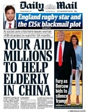 Daily Mail (UK) Newspaper Front Page for 7 February 2017