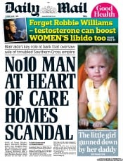 Daily Mail (UK) Newspaper Front Page for 7 June 2011