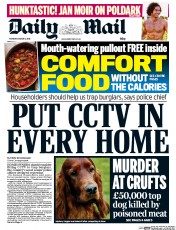 Daily Mail Newspaper Front Page (UK) for 9 March 2015