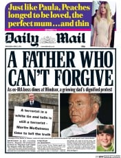 Daily Mail Newspaper Front Page (UK) for 9 April 2014