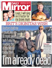 Daily Mirror (UK) Newspaper Front Page for 10 December 2016