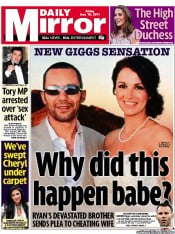Daily Mirror Newspaper Front Page (UK) for 10 June 2011