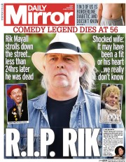 Daily Mirror Newspaper Front Page (UK) for 10 June 2014