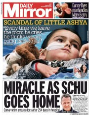 Daily Mirror (UK) Newspaper Front Page for 10 September 2014