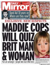 Daily Mirror (UK) Newspaper Front Page for 11 November 2014