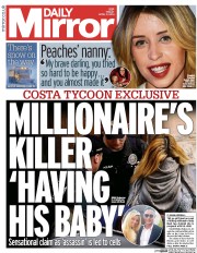 Daily Mirror Newspaper Front Page (UK) for 11 April 2014