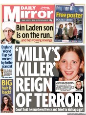 Daily Mirror (UK) Newspaper Front Page for 11 May 2011