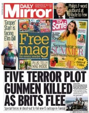 Daily Mirror (UK) Newspaper Front Page for 11 July 2015