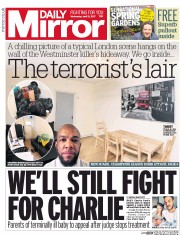 Daily Mirror (UK) Newspaper Front Page for 12 April 2017