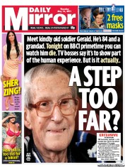 Daily Mirror (UK) Newspaper Front Page for 12 May 2011