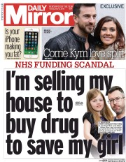 Daily Mirror Newspaper Front Page (UK) for 12 May 2015