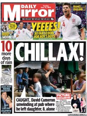Daily Mirror (UK) Newspaper Front Page for 12 June 2012