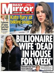Daily Mirror (UK) Newspaper Front Page for 12 July 2012
