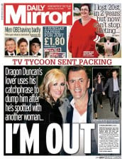 Daily Mirror (UK) Newspaper Front Page for 13 June 2015