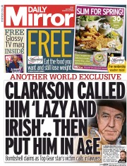 Daily Mirror (UK) Newspaper Front Page for 14 March 2015