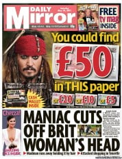 Daily Mirror (UK) Newspaper Front Page for 14 May 2011