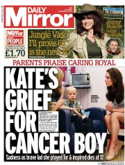 Daily Mirror (UK) Newspaper Front Page for 15 November 2014