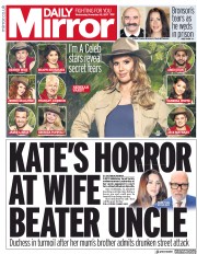 Daily Mirror (UK) Newspaper Front Page for 15 November 2017