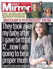 Daily Mirror (UK) Newspaper Front Page for 15 February 2017