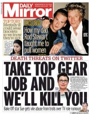 Daily Mirror (UK) Newspaper Front Page for 15 April 2015