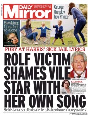 Daily Mirror (UK) Newspaper Front Page for 15 June 2015