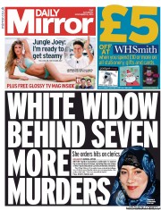 Daily Mirror Newspaper Front Page (UK) for 16 November 2013