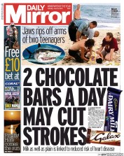 Daily Mirror Newspaper Front Page (UK) for 16 June 2015