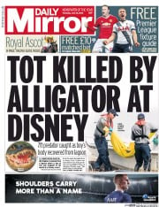 Daily Mirror (UK) Newspaper Front Page for 16 June 2016
