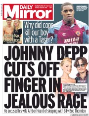 Daily Mirror (UK) Newspaper Front Page for 16 August 2016