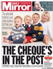 Daily Mirror (UK) Newspaper Front Page for 17 October 2017