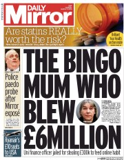 Daily Mirror Newspaper Front Page (UK) for 17 March 2015