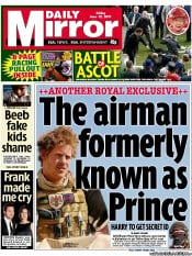 Daily Mirror Newspaper Front Page (UK) for 17 June 2011