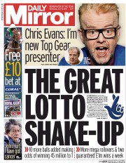 Daily Mirror (UK) Newspaper Front Page for 17 June 2015