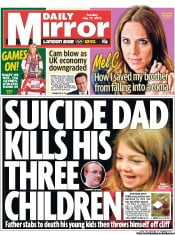 Daily Mirror (UK) Newspaper Front Page for 17 July 2012