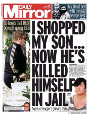 Daily Mirror (UK) Newspaper Front Page for 18 March 2015