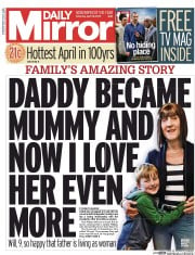 Daily Mirror Newspaper Front Page (UK) for 18 April 2015