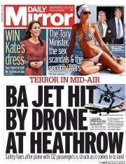 Daily Mirror (UK) Newspaper Front Page for 18 April 2016