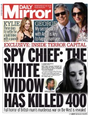Daily Mirror (UK) Newspaper Front Page for 18 May 2015