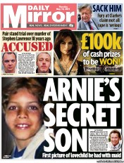 Daily Mirror (UK) Newspaper Front Page for 19 May 2011