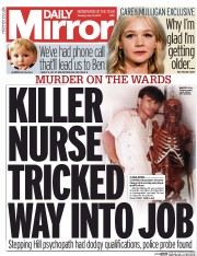 Daily Mirror Newspaper Front Page (UK) for 19 May 2015