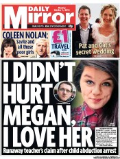Daily Mirror (UK) Newspaper Front Page for 1 October 2012