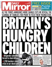 Daily Mirror Newspaper Front Page (UK) for 1 October 2013