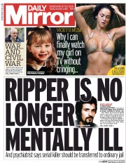 Daily Mirror (UK) Newspaper Front Page for 1 December 2015
