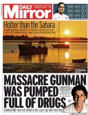 Daily Mirror (UK) Newspaper Front Page for 1 July 2015